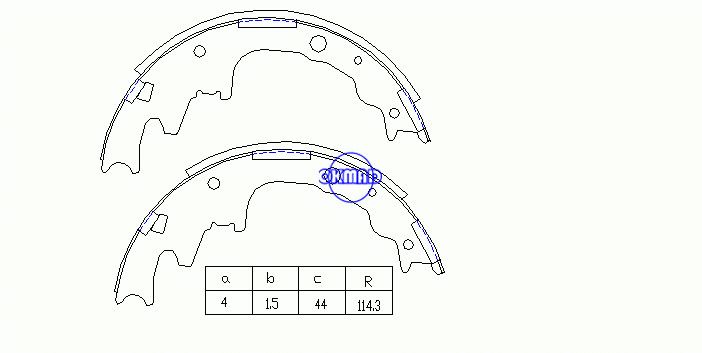 FORD TRUCK 레인저 LEXUS TRUCK GX470 MAZDA TRUCK TOYOTA TRUCK 4 Runner Tacoma Tundra Drum Brake shoes FMSI:2180T-S704 OEM:ZZM4-26-310, OK-BS064R