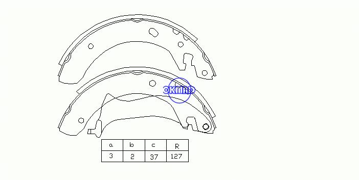 LAND ROVER FREELANDER 소프트탑(L314) 드럼 브레이크 슈즈 OEM:SFS100140 FSB556 GS8633, OK-BS100