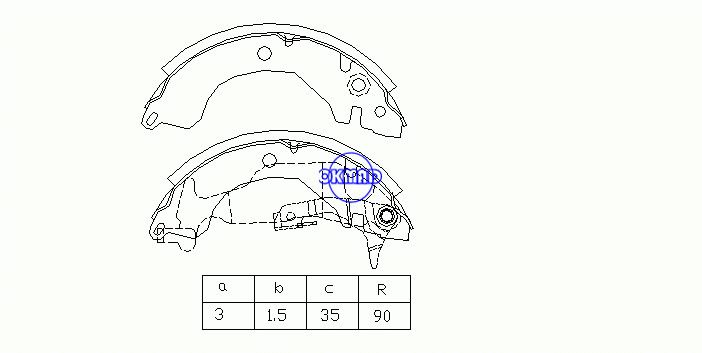 MITSUBISHI COLT II III LANCER IV 해치백 GALANT ETERNA FMSI:1389-S558 OEM:MB366443 MK6674 FSB246 GS8225, OK-BS112