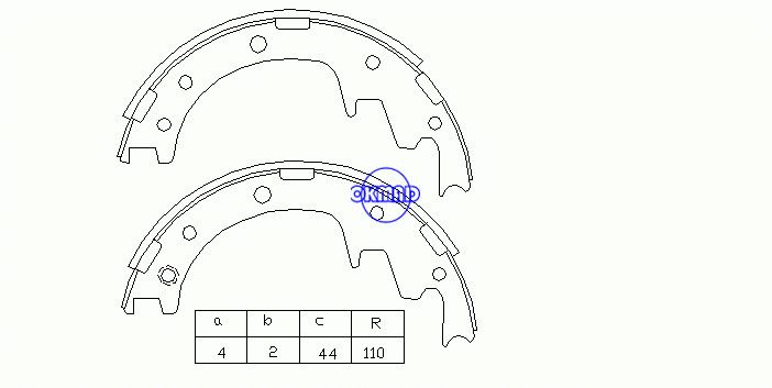 MITSUBISHI L 300 / DELICA II 박스 플랫폼/섀시 (L03_P) 드런 브레이크 슈즈 OEM:MB151059 MK6637 FSB291 GS8196, OK-BS052