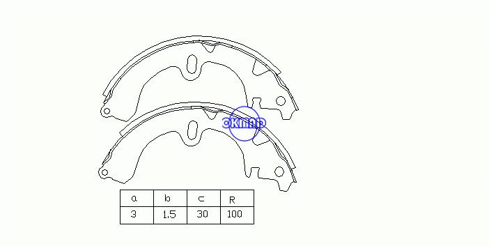 TOYOTA COROLLA (_E8_) 브레이슬릿 FMSI: 8105-S551 OEM: 04495-01011 FSB241 K2288 GS8224, OK-BS017