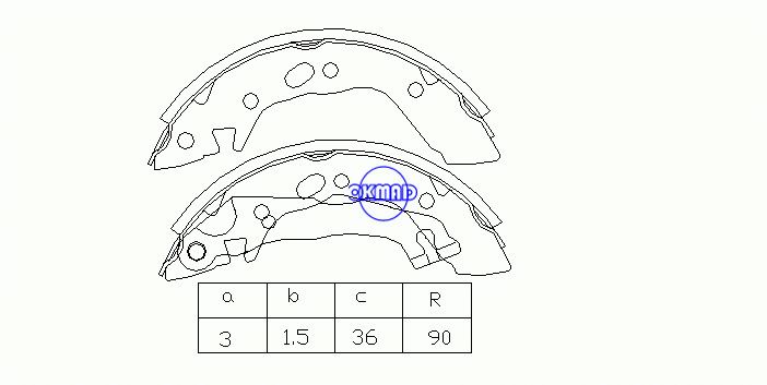 HYUNDAI PONY (X-2) 엑셀 세단 S 쿠페 (SLC) FMSI: 1451-S663 OEM: 58305-24A00 FSB310 K11162 GS8568, OK-BS060
