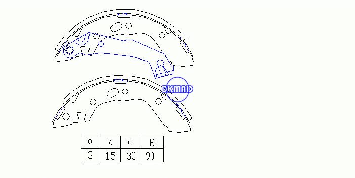 HYUNDAI ACCENT I SaloonX-3) (FMSI:1379-S70 OEM:58305-22A01 FSB605 MK11162 GS8658, OK-BS334)