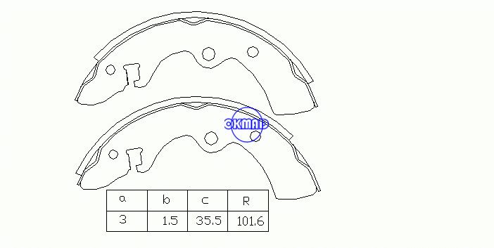 NISSAN CHERRY II 해치백 DATSUN 120 Y Coupe 140 Y Estate STANZA SUNNY Traveler Drum Brake shoes FMSI:1340-S479 OEM:44060-D0125 MK1149 FSB140 GS8096, OK-BS002
