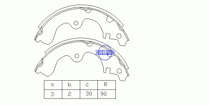 TOYOTA TERCEL / COROLLA II CORSA FMSI:1351-S531 OEM:04497-16200 MK2287 FSB185 GS8182, OK-BS018 TOYOTA TERCEL / COROLLA II CORSA FMSI:1351-S531 OEM:04497-16200 MK2287 FSB185 GS8182, OK-BS018