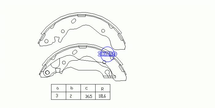현대 엘란트라 살롱(XD) FMSI:1495-S715 OEM:58305-29A10 FSB607 SA062 GS8678, OK-BS119